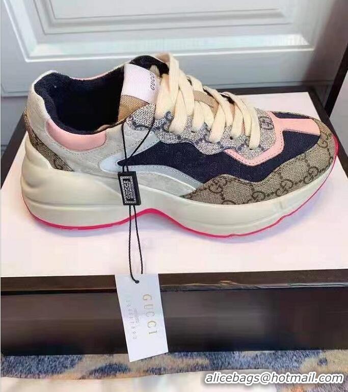 Top Design Gucci Ultrapace Leather and Mesh Low-top Sneakers G11610