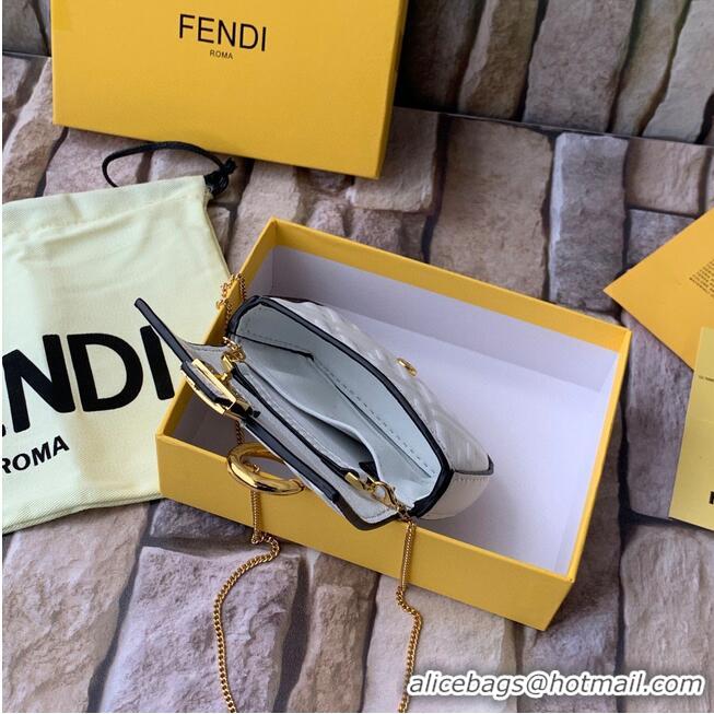 Buy Inexpensive FENDI NANO BAGUETTE CHARM nappa leather 7AR844 White