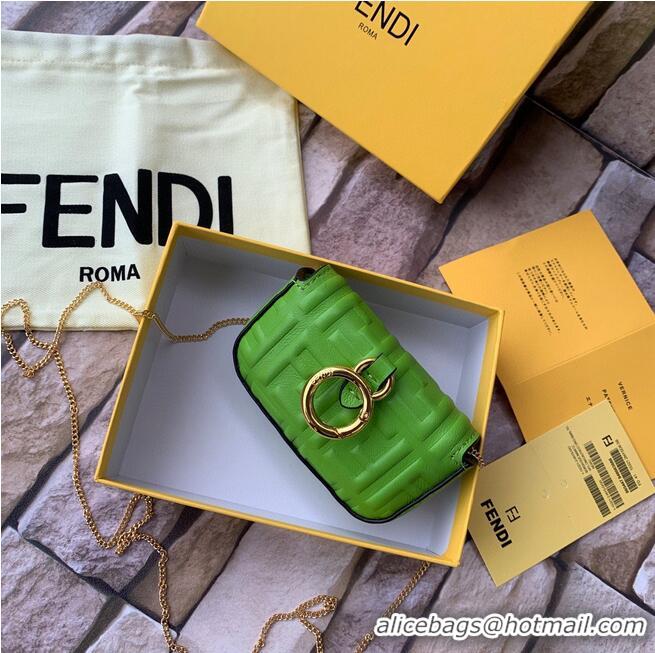 Promotional FENDI NANO BAGUETTE CHARM nappa leather 7AR844 Green