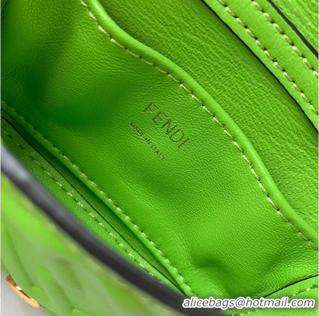 Promotional FENDI NANO BAGUETTE CHARM nappa leather 7AR844 Green