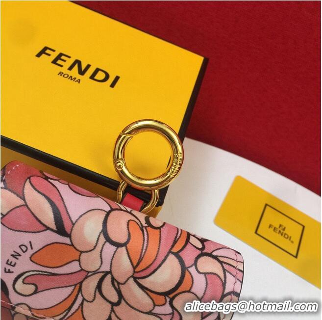 Best Price FENDI NANO BAGUETTE CHARM Nappa Original Leather Bag 7AR844 Flower