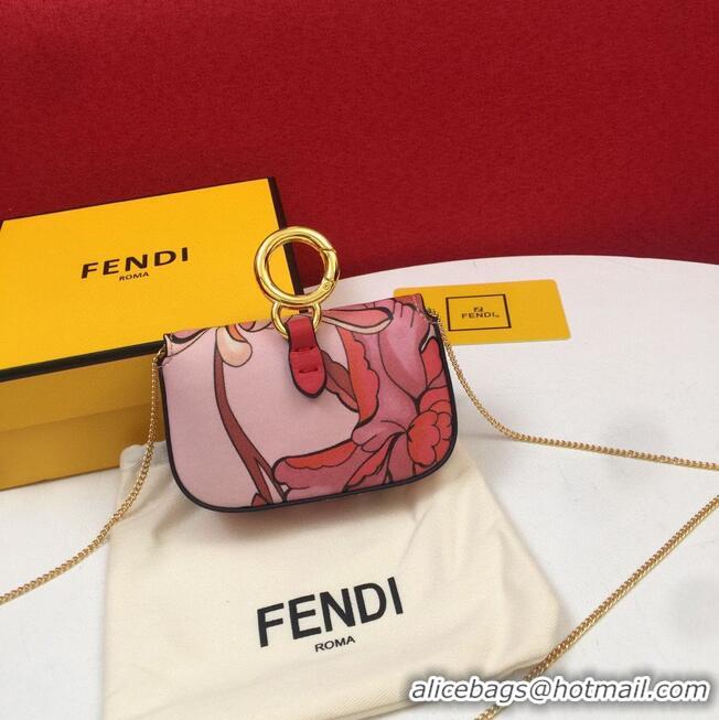 Best Price FENDI NANO BAGUETTE CHARM Nappa Original Leather Bag 7AR844 Flower