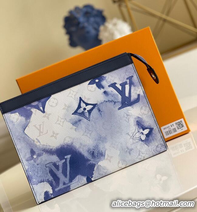 Trendy Design Louis Vuitton Monogram Eclipse POCHETTE VOYAGE MM M80460 Blue&White