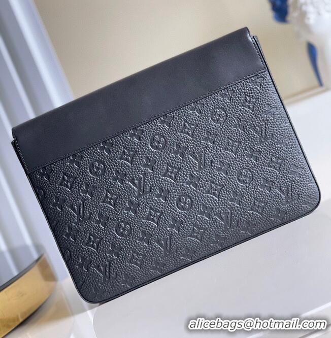 Top Quality Louis Vuitton Monogram Eclipse POCHETTE Steamer M80140 Black