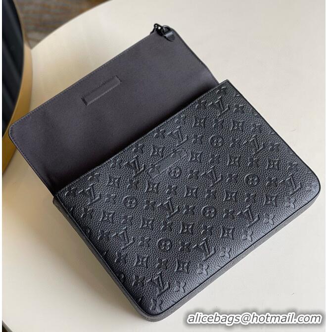 Top Quality Louis Vuitton Monogram Eclipse POCHETTE Steamer M80140 Black