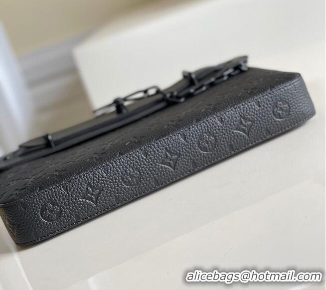 Top Quality Louis Vuitton Monogram Eclipse POCHETTE Steamer M80140 Black