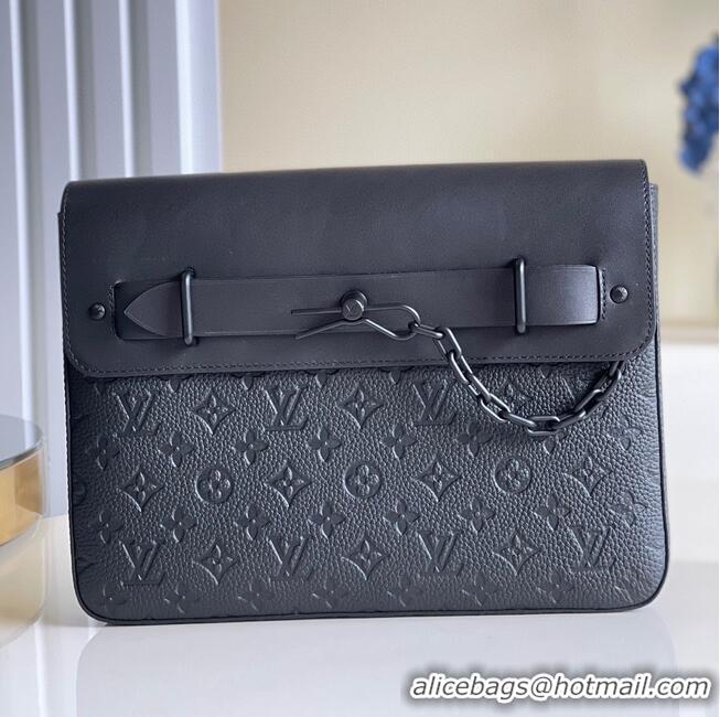 Top Quality Louis Vuitton Monogram Eclipse POCHETTE Steamer M80140 Black