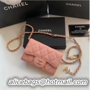 Shop Inexpensive Chanel Original Grained Calfskin Pocket 81081 pink