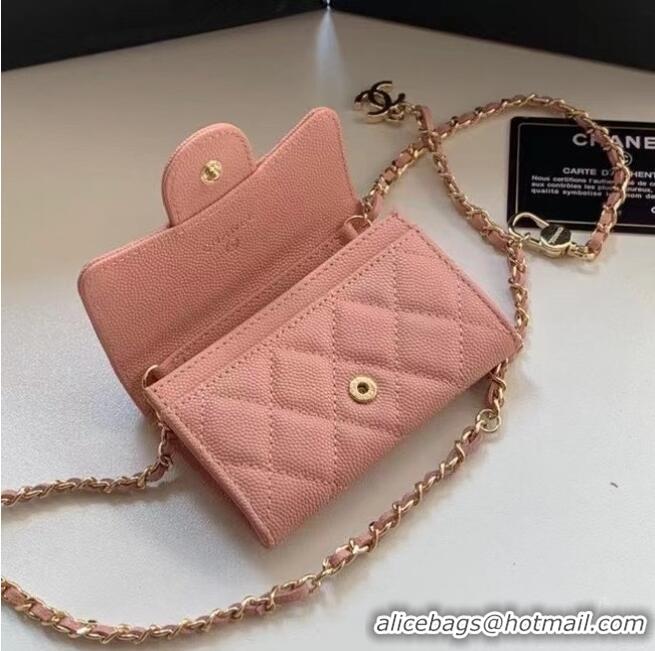 Shop Inexpensive Chanel Original Grained Calfskin Pocket 81081 pink