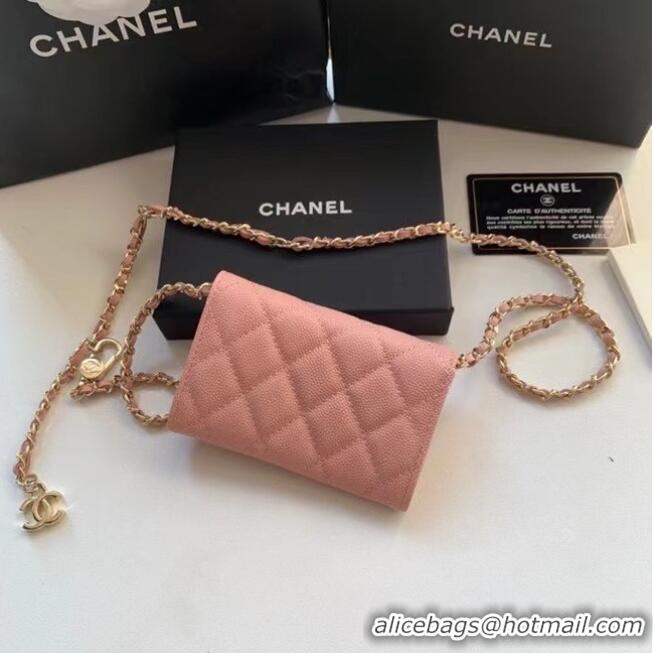 Shop Inexpensive Chanel Original Grained Calfskin Pocket 81081 pink