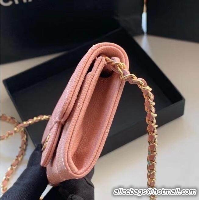 Shop Inexpensive Chanel Original Grained Calfskin Pocket 81081 pink