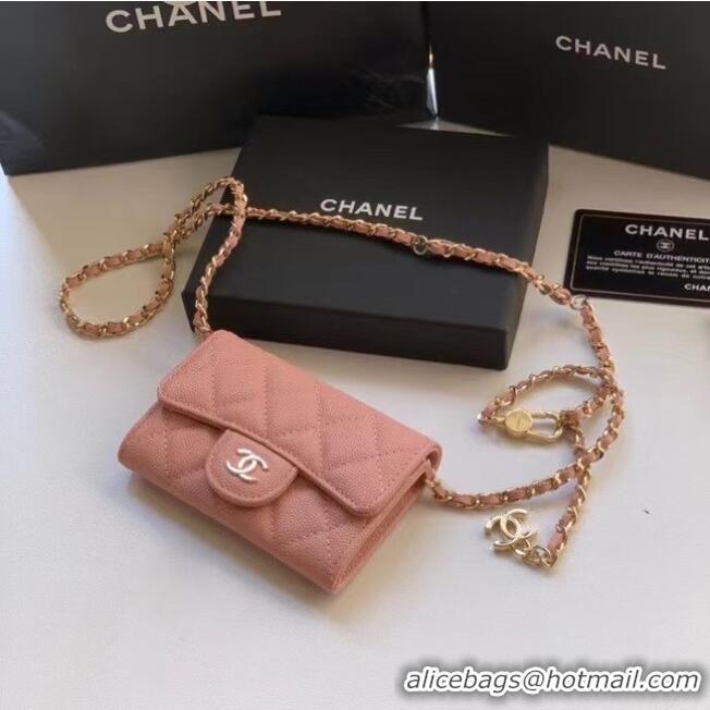 Shop Inexpensive Chanel Original Grained Calfskin Pocket 81081 pink