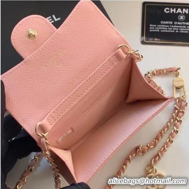 Shop Inexpensive Chanel Original Grained Calfskin Pocket 81081 pink