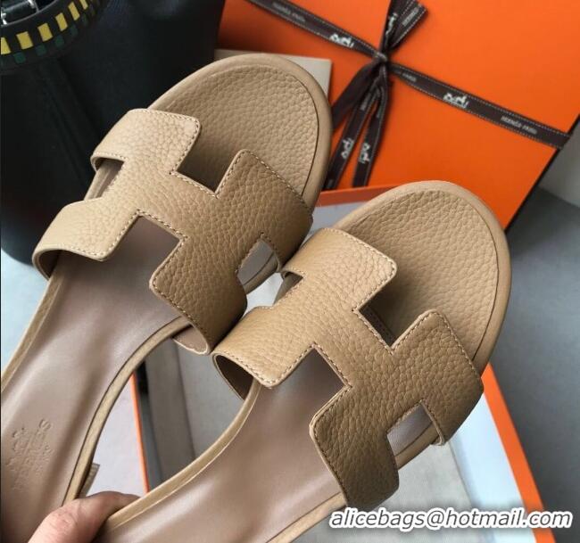 Best Price Hermes Oasis Sandal in in Togo Grainy Calfskin With 5cm Heel 040371 Khaki 2021