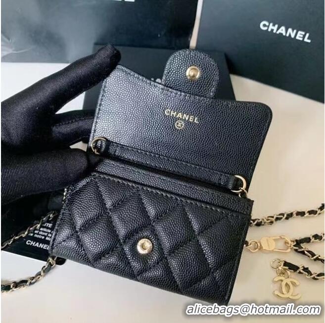 Traditional Specials Chanel Original Grained Calfskin Pocket 81081 Black