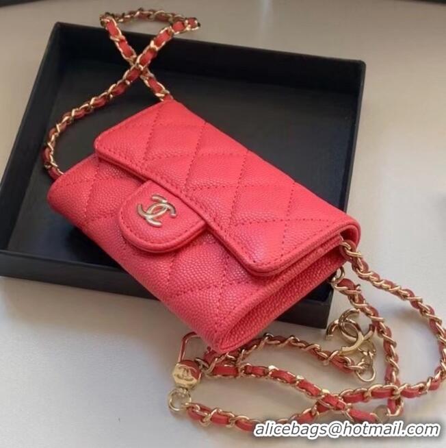 Best Price Chanel Original Grained Calfskin Pocket 81081 Red