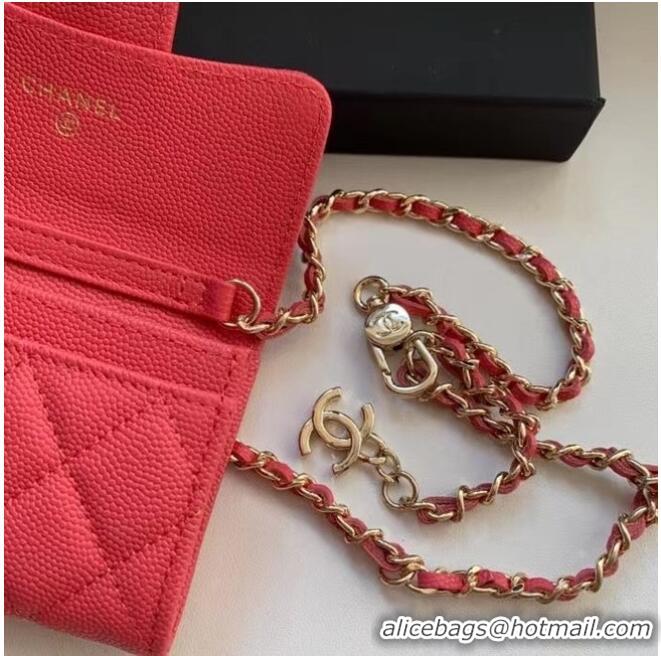 Best Price Chanel Original Grained Calfskin Pocket 81081 Red