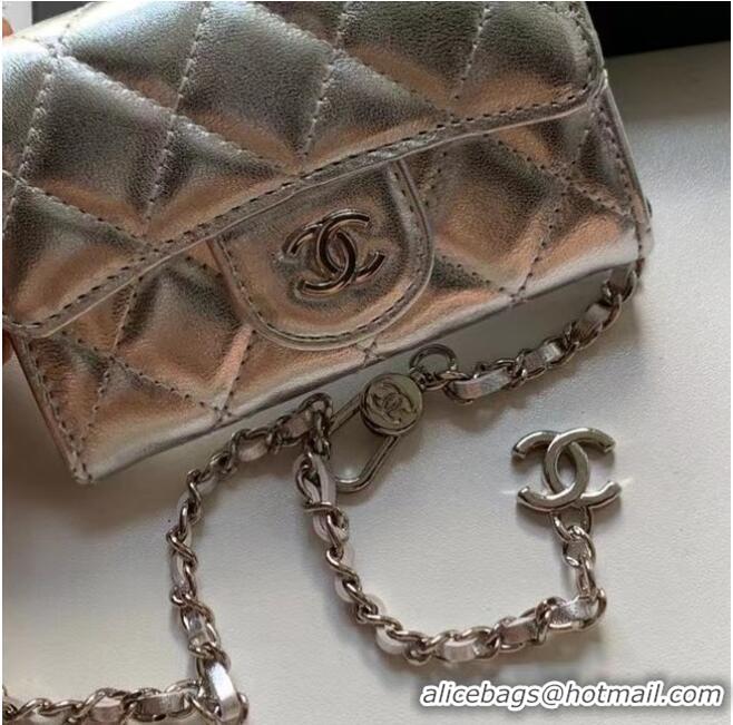 Popular Style Chanel Original Grained Calfskin Pocket 81081 Silver