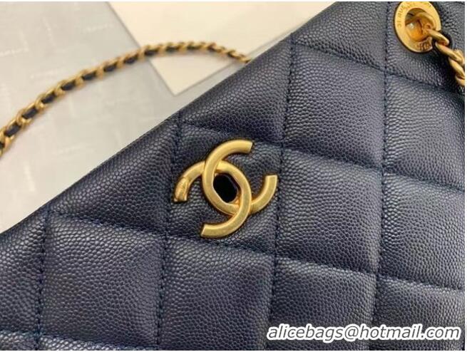 Well Crafted Chanel Original Leather Shopping Bag AS2360 Navy Blue