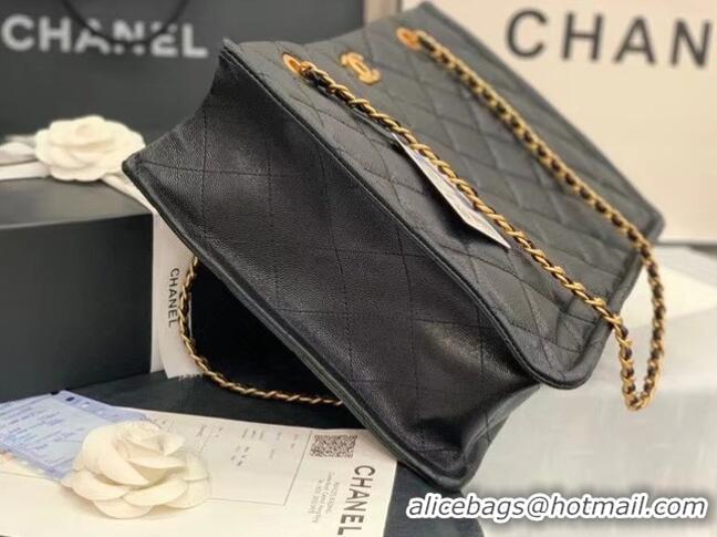 Best Product Chanel Original Leather Shopping Bag AS2360 Black