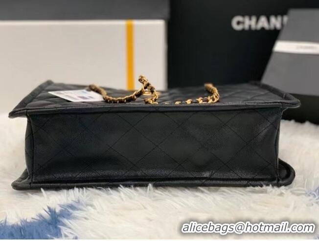 Best Product Chanel Original Leather Shopping Bag AS2360 Black