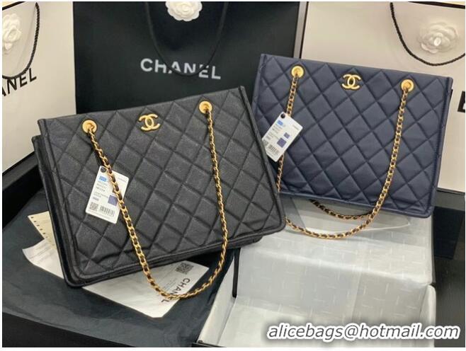 Best Product Chanel Original Leather Shopping Bag AS2360 Black