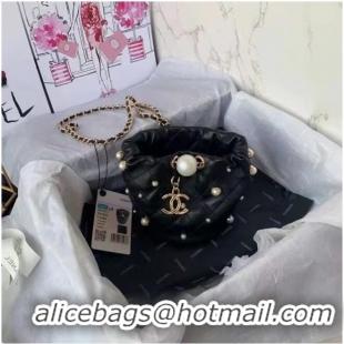 Good Product Chanel mini drawstring bag AS1077 black