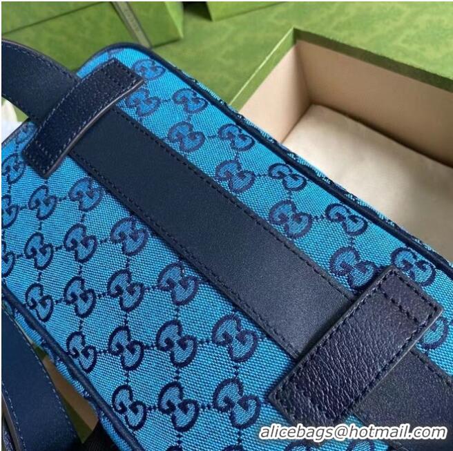 Inexpensive Gucci diagonal matelasse GG canvas Belt Bag 658657 Blue