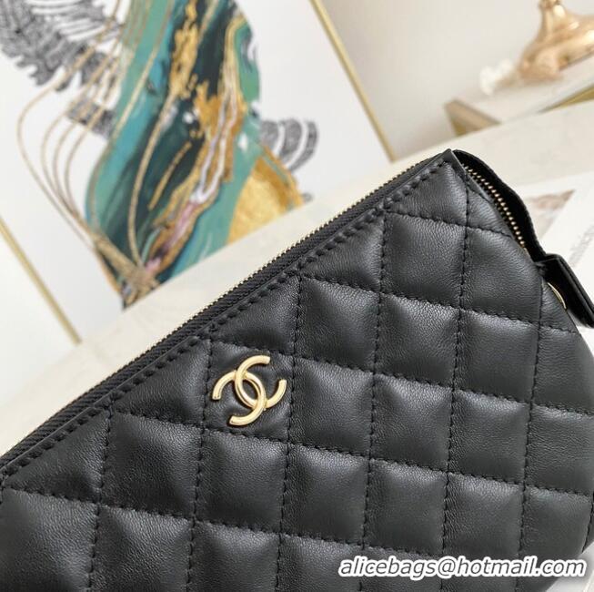 Shop Duplicate Chanel Grained Calfskin Clutch Bag 81050 Black