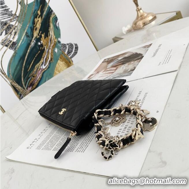 Shop Duplicate Chanel Grained Calfskin Clutch Bag 81050 Black