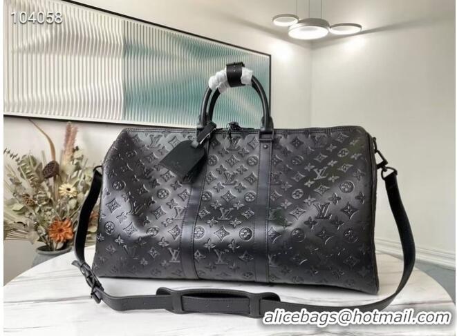 Top Grade Louis Vuitton KEEPALL BANDOULIERE M44810 black