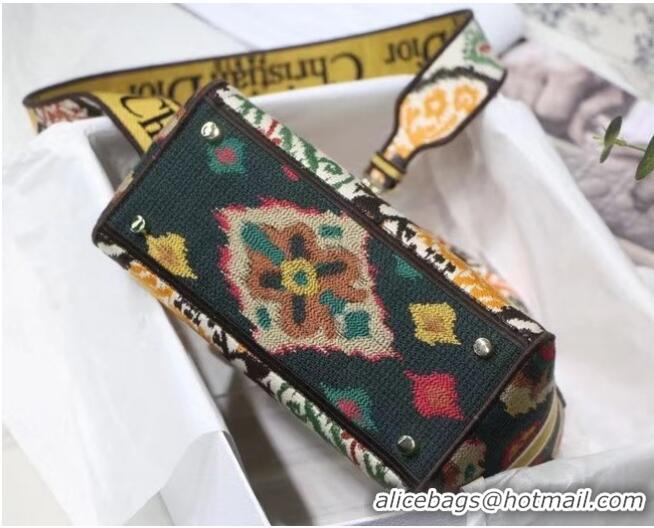 Top Quality MEDIUM LADY D-LITE BAG M0565O Yellow Multicolor Dior Paisley Embroidery