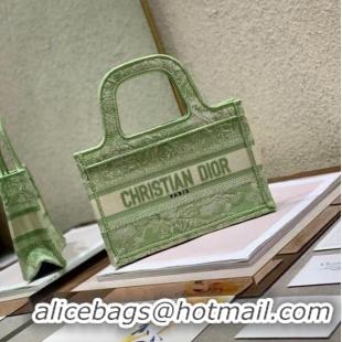 Cheapest MINI DIOR BOOK TOTE Embroidery S5475Z Green