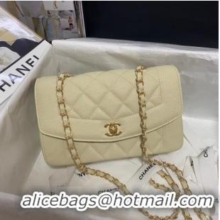 Reasonable Price Chanel Flap Original Caviar Leather Shoulder Bag AS1488 Cream