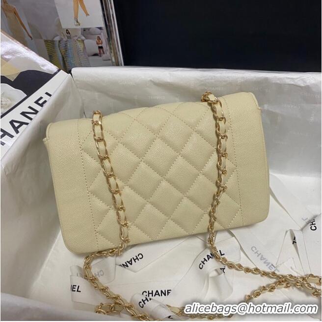 Reasonable Price Chanel Flap Original Caviar Leather Shoulder Bag AS1488 Cream