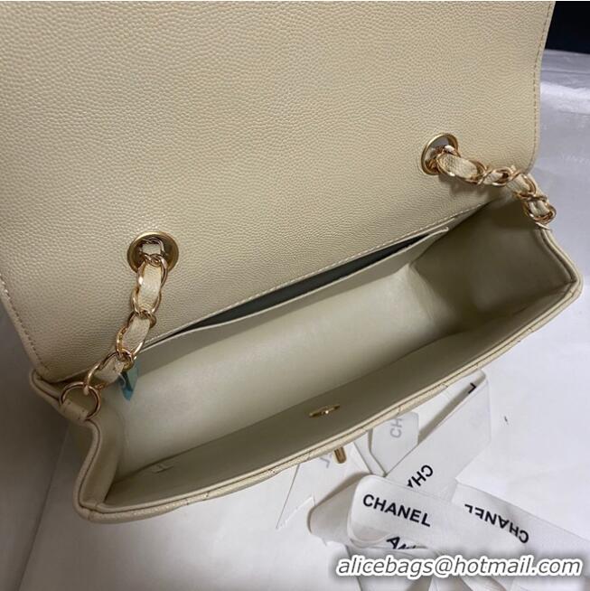 Reasonable Price Chanel Flap Original Caviar Leather Shoulder Bag AS1488 Cream