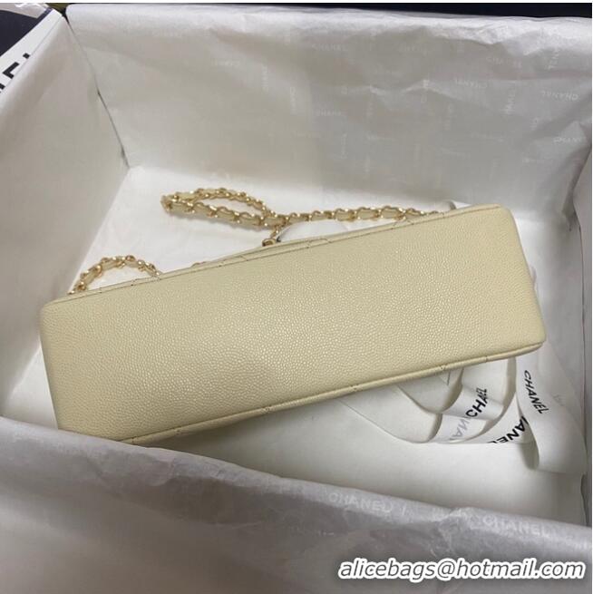 Reasonable Price Chanel Flap Original Caviar Leather Shoulder Bag AS1488 Cream