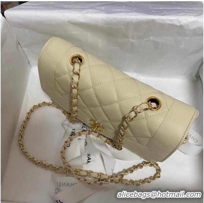 Reasonable Price Chanel Flap Original Caviar Leather Shoulder Bag AS1488 Cream