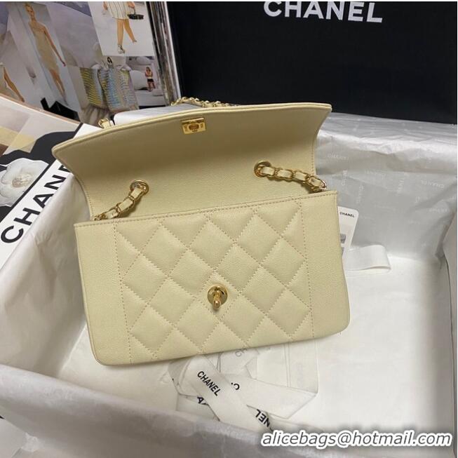 Reasonable Price Chanel Flap Original Caviar Leather Shoulder Bag AS1488 Cream