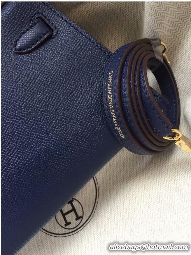 Buy Classic Hermes Kelly 19cm Shoulder Bags Epsom Leather KL19 Royal Blue