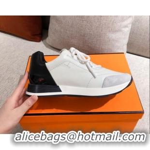 Top Quality Hermes Patchwork Sneakers 042841 White