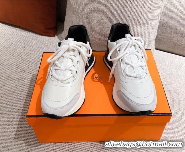 Top Quality Hermes Patchwork Sneakers 042841 White