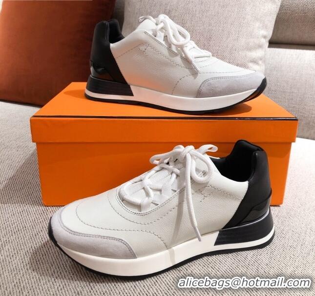 Top Quality Hermes Patchwork Sneakers 042841 White