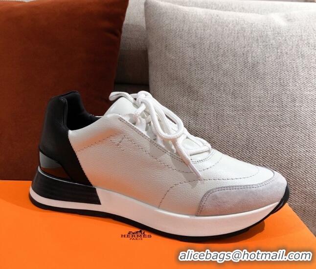 Top Quality Hermes Patchwork Sneakers 042841 White