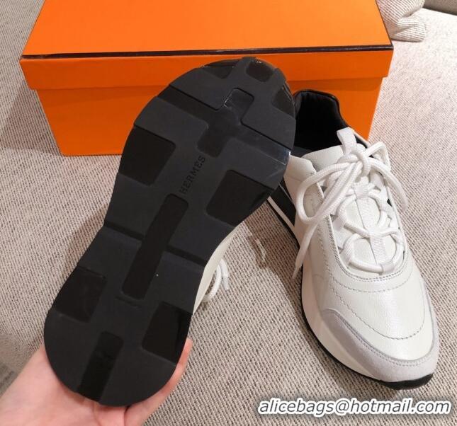 Top Quality Hermes Patchwork Sneakers 042841 White