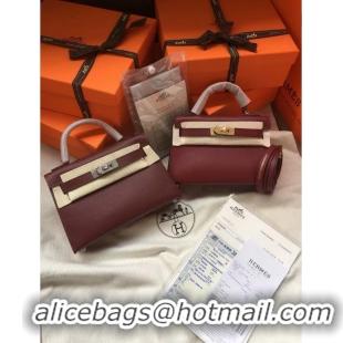 Well Crafted Hermes Kelly 19cm Shoulder Bags Epsom Leather KL19 fuchsia