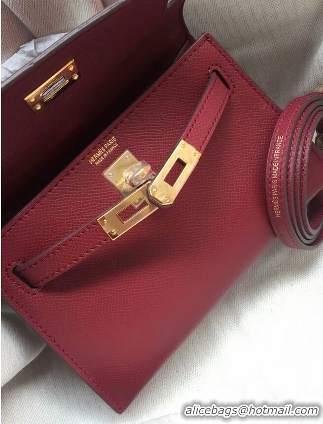 Well Crafted Hermes Kelly 19cm Shoulder Bags Epsom Leather KL19 fuchsia