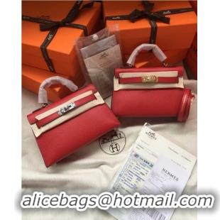 Best Product Hermes Kelly 19cm Shoulder Bags Epsom Leather KL19 rose