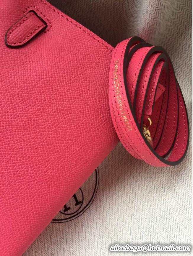 Best Product Hermes Kelly 19cm Shoulder Bags Epsom Leather KL19 rose