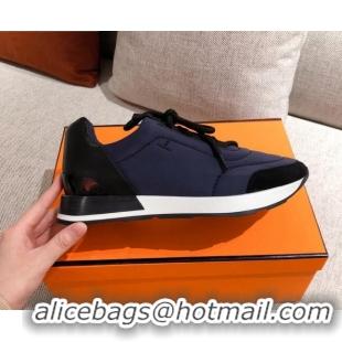 Trendy Design Hermes Patchwork Sneakers 042841 Navy Blue